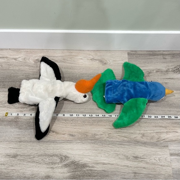 Caltoy Plush Wild Birds Hand Puppets Set Of 2 Pelican Peacock Story Time Toys - Picture 7 of 7